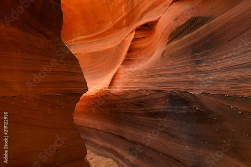 Colorful textured slot canyon near Page, Arizona