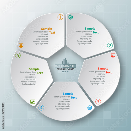 Abstract 3D Paper Infographics. Business template .Vector illustration