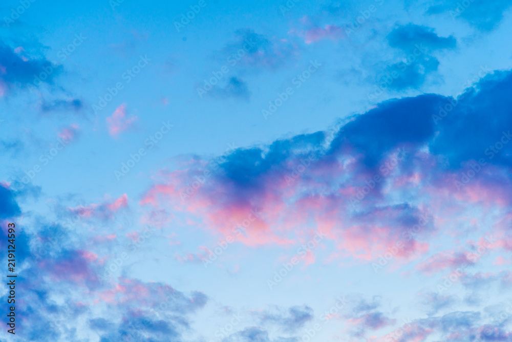 Sunset sky with clouds