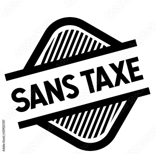 tax free stamp on white