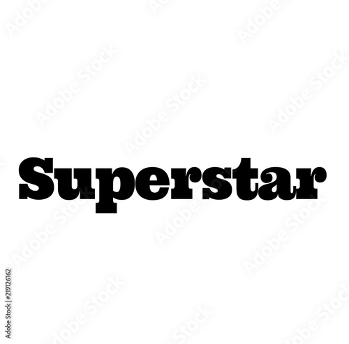 superstar stamp on white