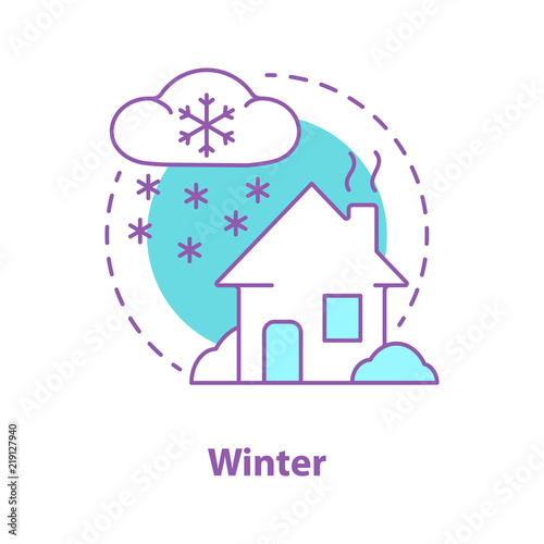 Winter season concept icon