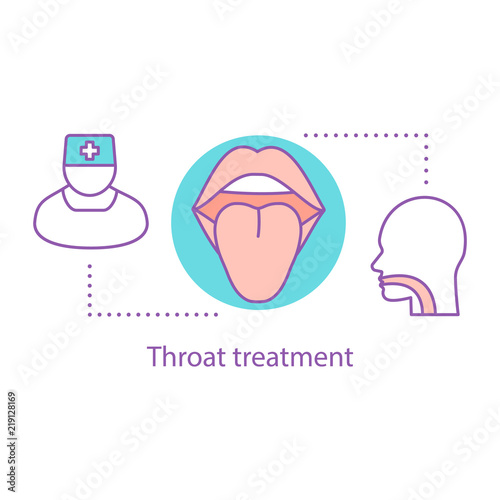 Throat health concept icon