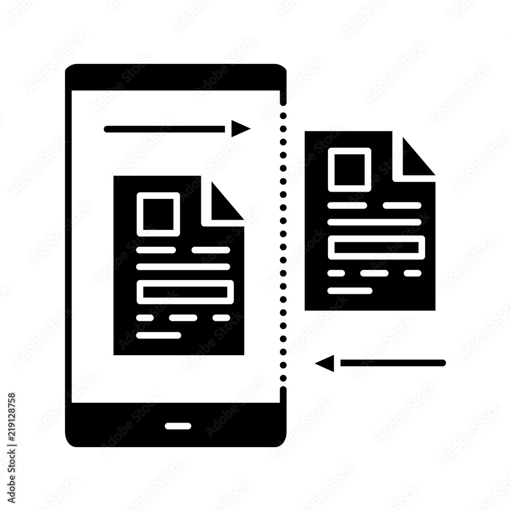 Data transfer glyph icon Data transfer glyph icon