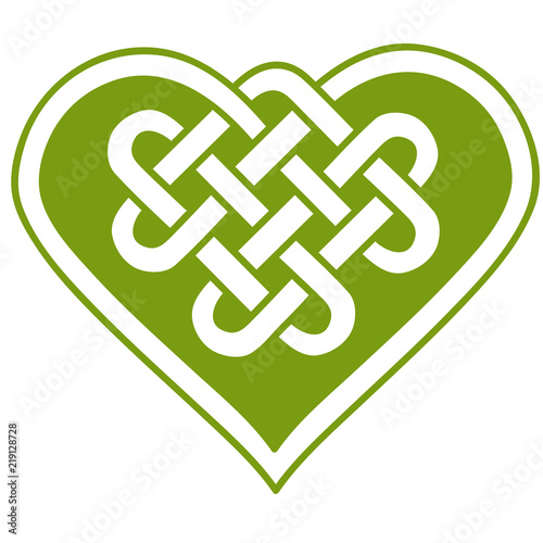 irish heart celtic knot silhouette wall sticker green 