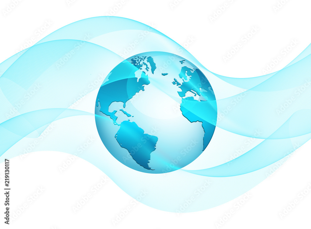 Best Internet Concept of global business. Globe, glowing lines on technological background. Wi-Fi, rays, symbols Internet, 3D illustration Best Internet Concept of global business. Globe, glowing lines on technological background. Wi-Fi, rays, symbols Internet, 3D illustration