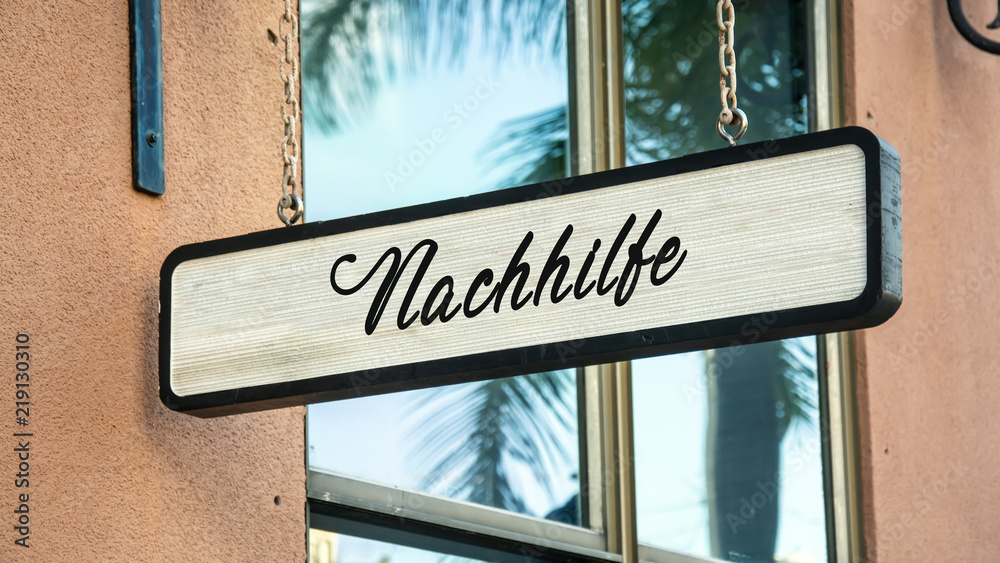 Fototapeta premium Schild 341 - Nachhilfe