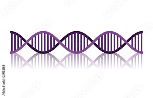 horizontal dna chain science colorful icon vector illustration design
