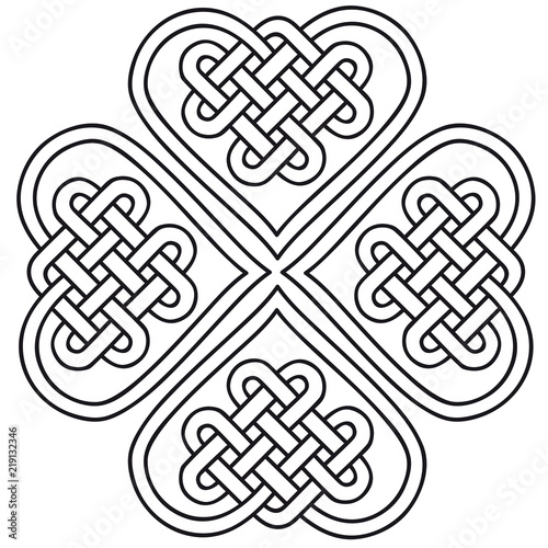 Shamrock celtic knot silhouette wall sticker