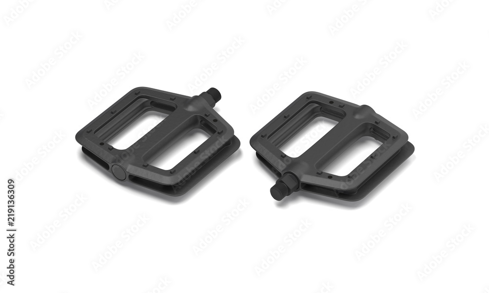 3D rendering bicycle pedals on white background