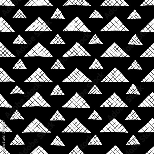 Mountain background. Seamless pattern.Vector. 山のパターン
