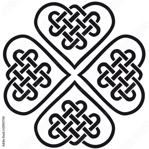 Shamrock celtic knot silhouette wall sticker