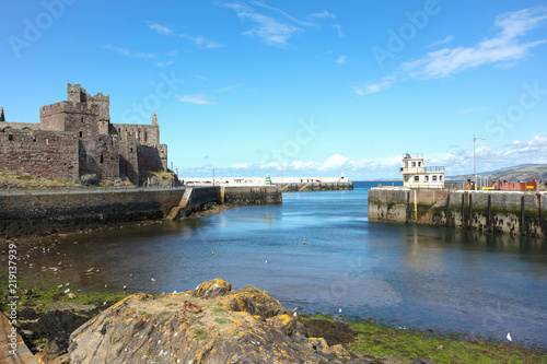River Neb and harbour Peel Isle of Man