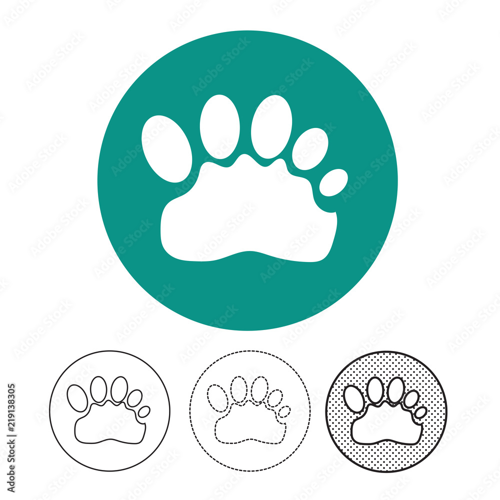 Animal footprint Icon Vector Animal footprint Icon Vector