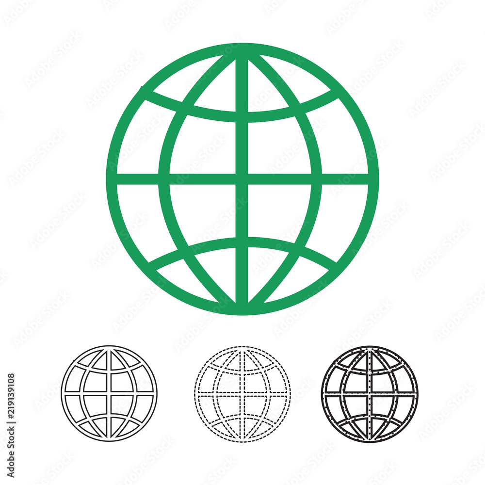 Globe vector icon Globe vector icon