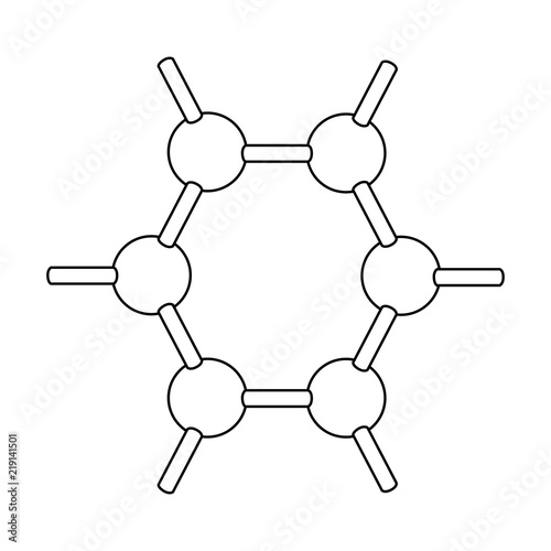structure molecular science icon vector illustration design