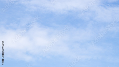 Blue color sky with white cloud background