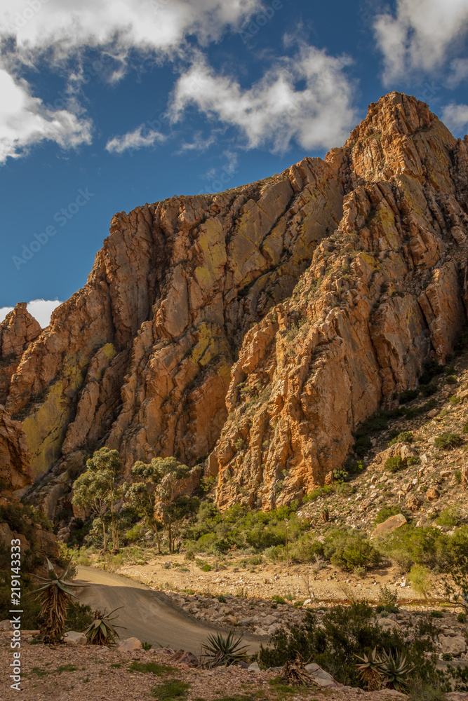 The Swartberg Pass runs through the Swartberg mountain range in the Karoo in the Western Cape province of South Africa The Swartberg Pass runs through the Swartberg mountain range in the Karoo in the Western Cape province of South Africa