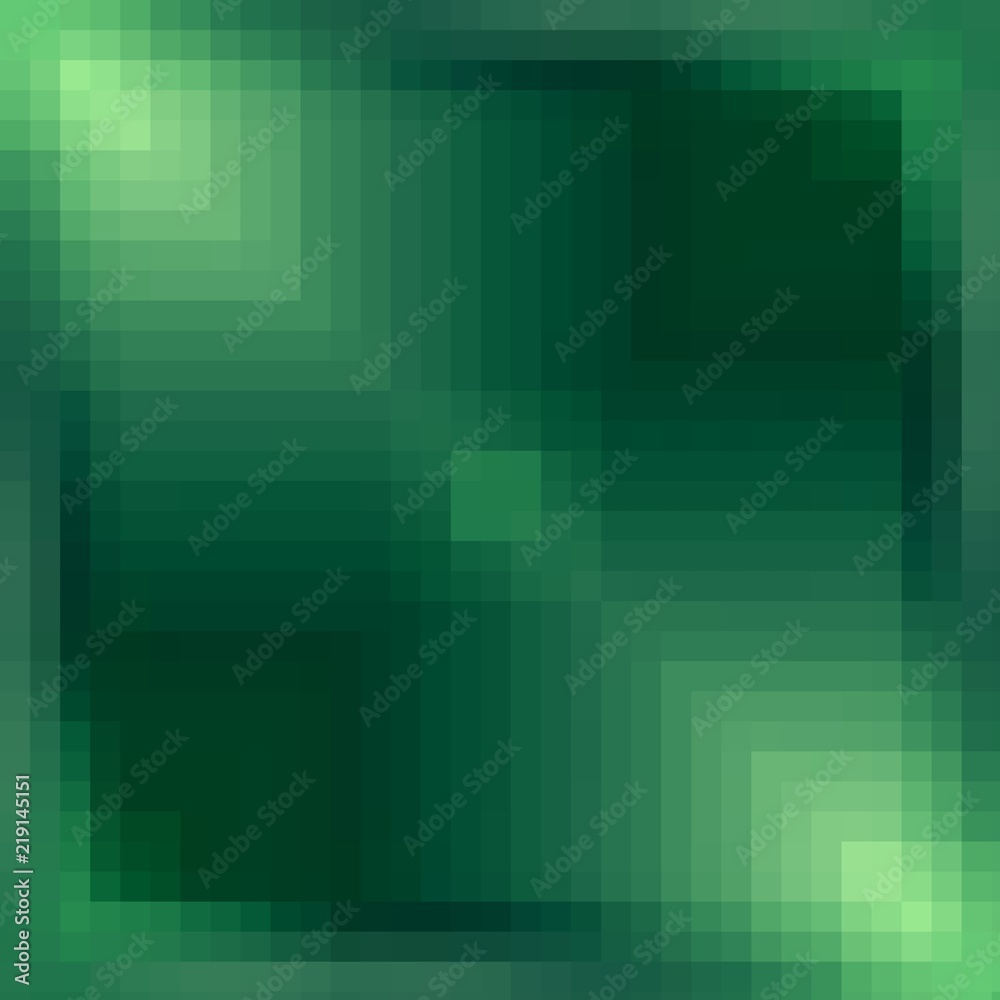 Green square of squares. Conceptual design.