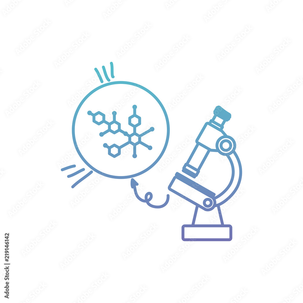 structure molecular with microscope vector illustration design structure molecular with microscope vector illustration design