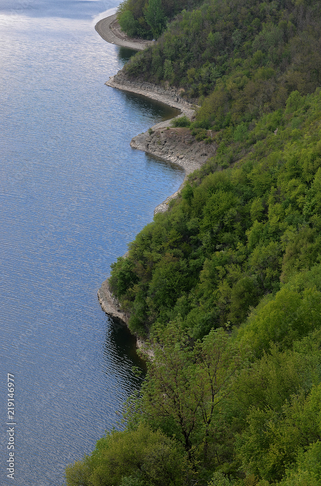 Fototapeta premium Ukraine. Sammer Karpaty Clouds. Coast. Zigzag