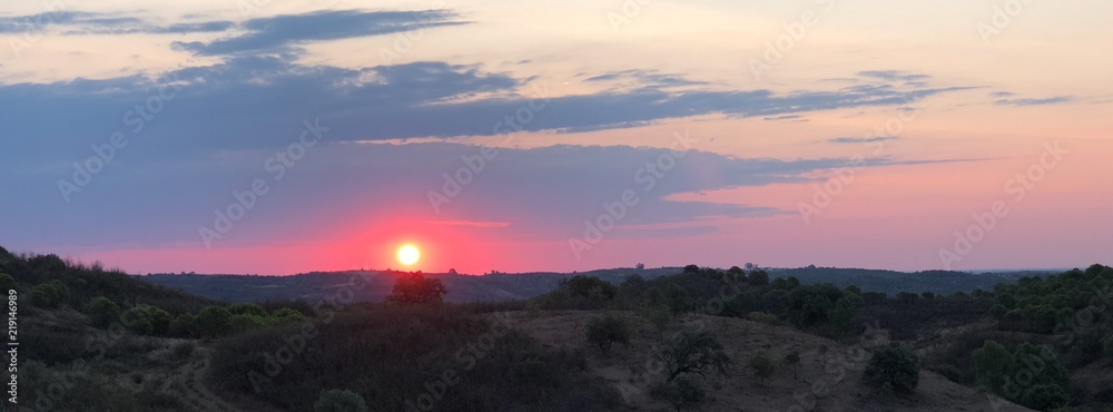 Sunrise in the countryside, Algarve, Portugal