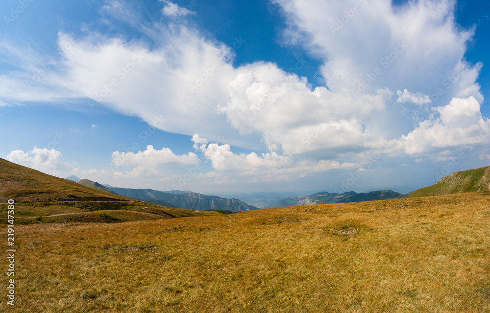 Vista del paesaggio al Passo della Croce Arcana