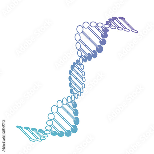 diagonal dna chain science blue color vector illustration design