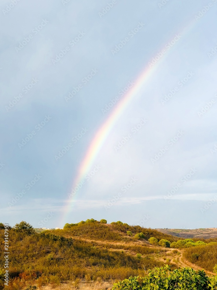 Rainbow in the countryside, Algarve, Portugal 