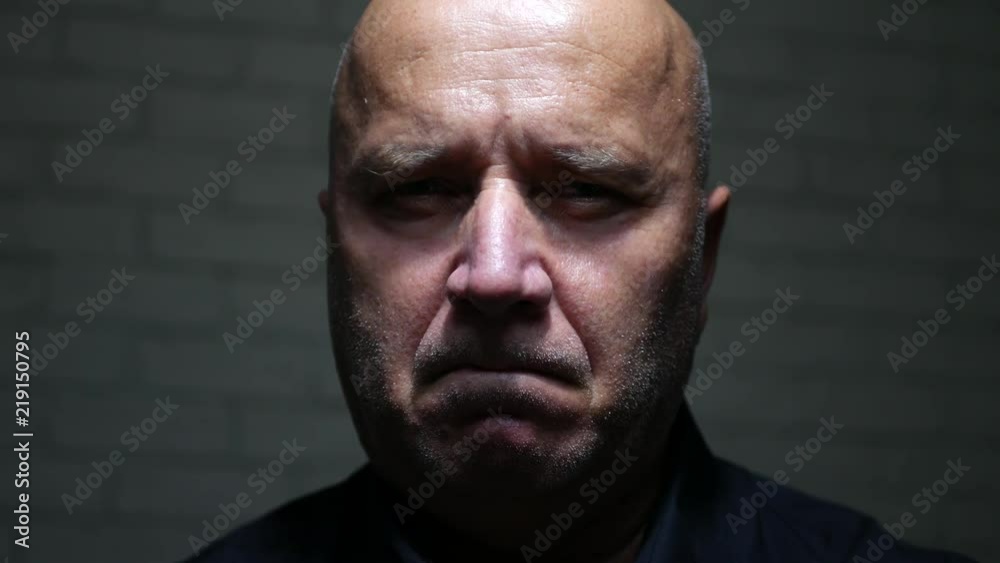 Man Close Image Nod Thinking Upset and Disappointed Man Close Image Nod Thinking Upset and Disappointed