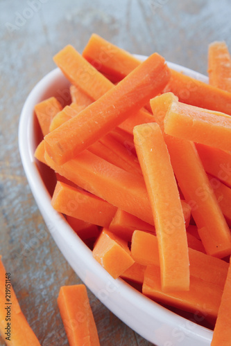 preparing fresh carrots