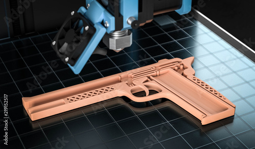 3D Waffe aus dem 3D Drucker photo