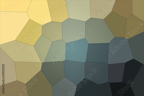 Useful abstract illustration of yellow, blue and black light Gigant hexagon. Good background for your design.