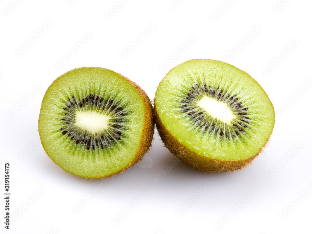 Slices kiwi fruit isolated on white background Slices kiwi fruit isolated on white background