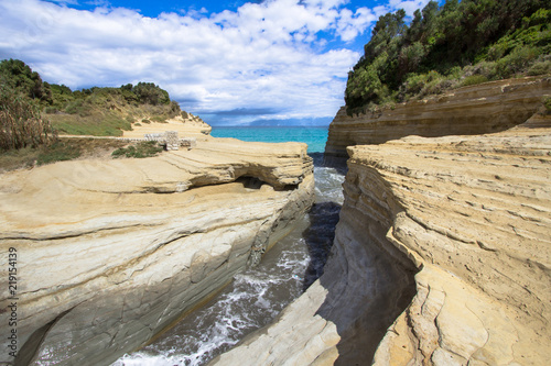 Canal D'Amour at Sidari, Corfu, Greece photo