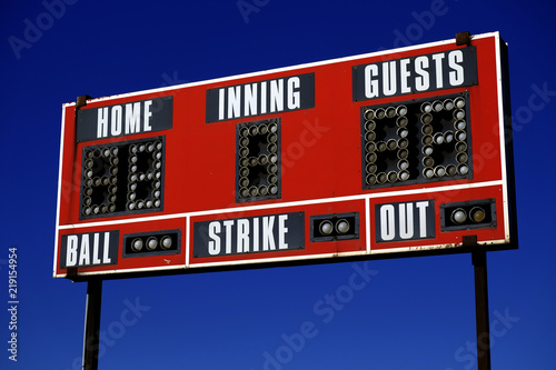 Photography Baseball Scoreboard Ball Strike Home Inning