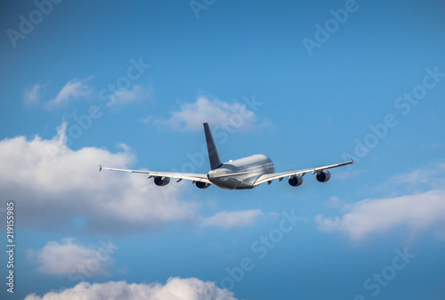 Passanger airplane taking off