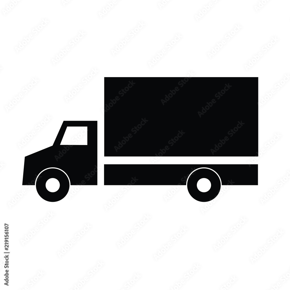 delivery cargo truck isolated on white background