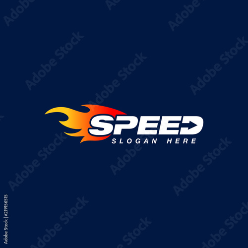 speedometer logo design template. speedometer vector icon with flame effect illustration