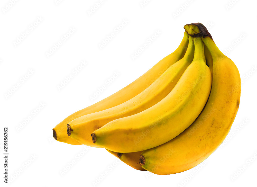 Bunch of yellow bananas isolated on white background Bunch of yellow bananas isolated on white background