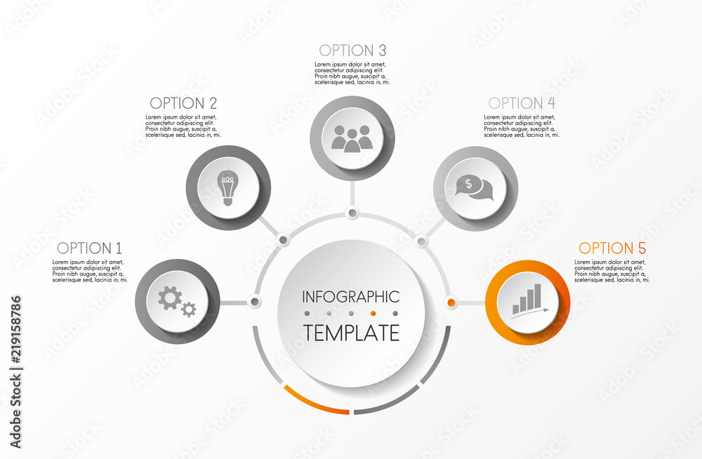 Concept of round infographic template. Vector. Concept of round infographic template. Vector.