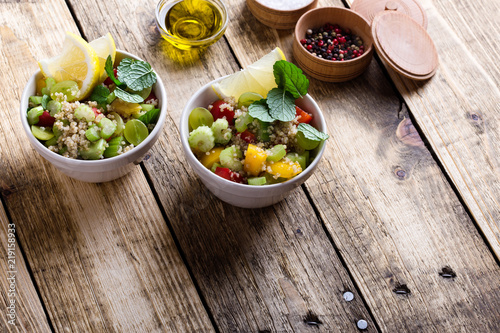 Healthy vegetarian quinoa salad. Buddha bowl