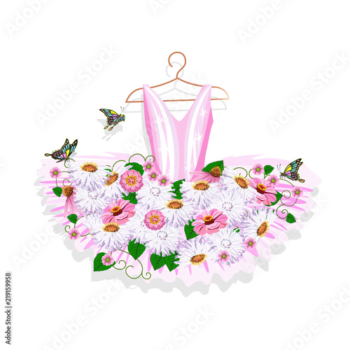 Ballet tutu on a hanger
