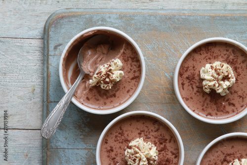 chocolate pot mousse dessert photo