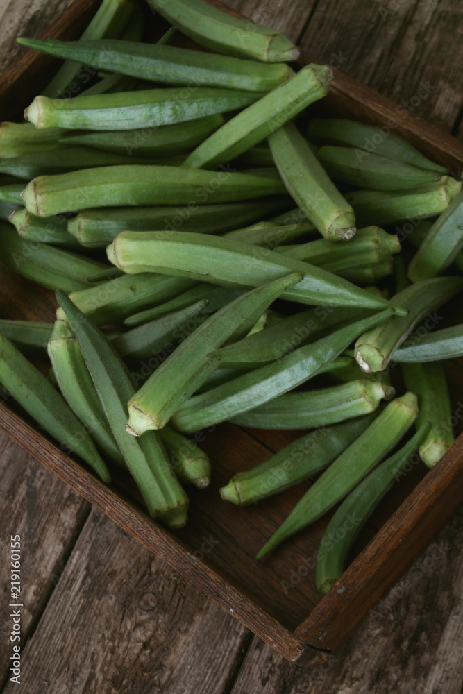 preparing fresh okra vegetables preparing fresh okra vegetables