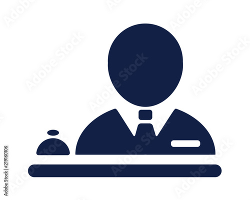 receptionist glyph icon , designed for web and app