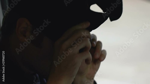 Armed man in face mask going to commit crime, murder-for-hire, assassination