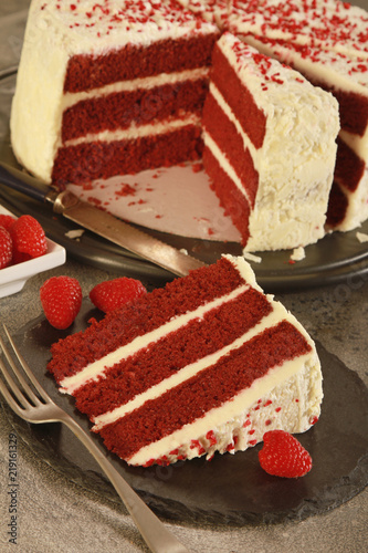 red velvet layer cake photo