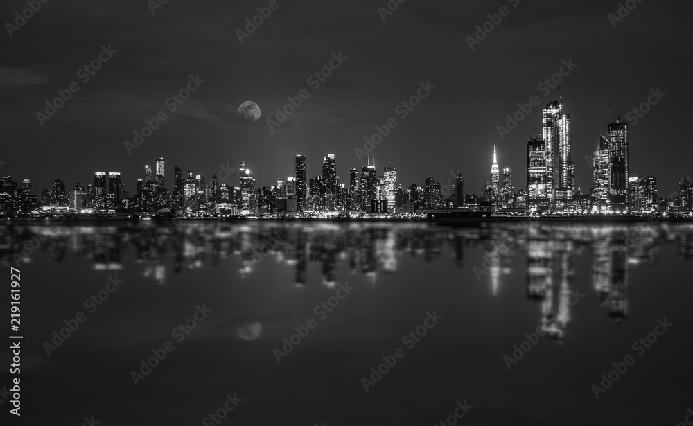 Manhattan Skyline Black and White
