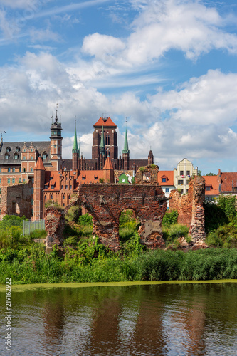 City view of Gdansk, Poland,St. Mary's Church